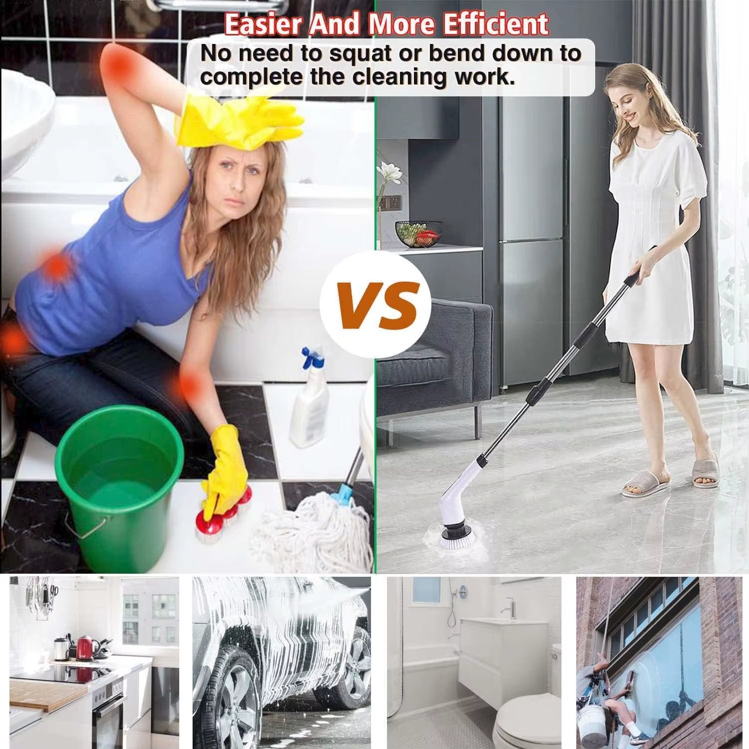 Electric Cleaning Brush - Effortless Home Care!