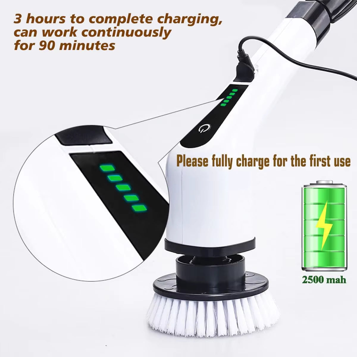 Electric Cleaning Brush - Effortless Home Care!
