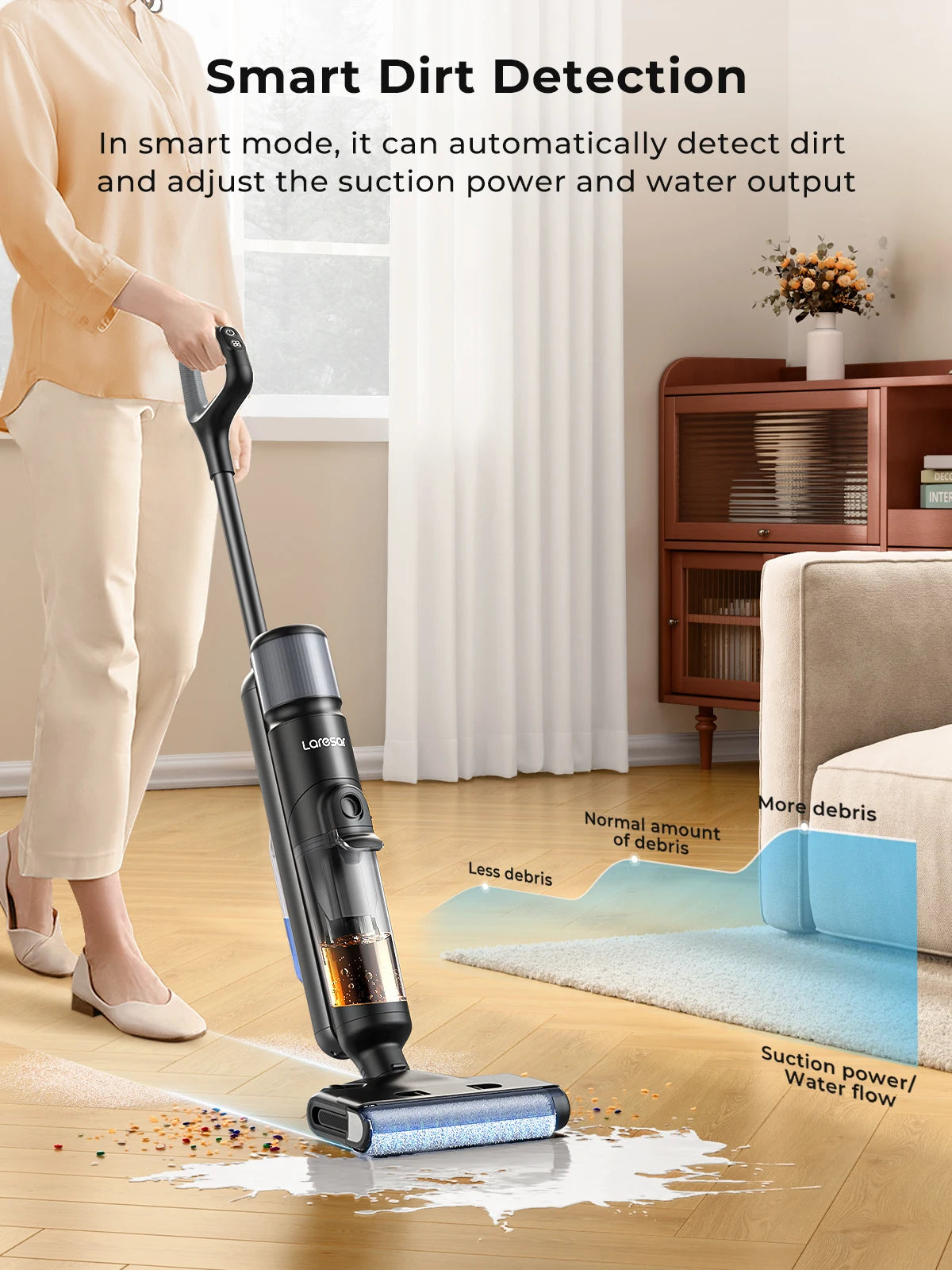Laresar M3 Vacuum Mop - Effortless Cleaning!