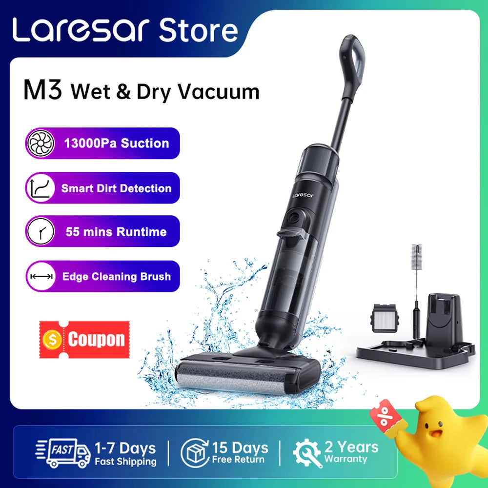 Laresar M3 Vacuum Mop - Effortless Cleaning!