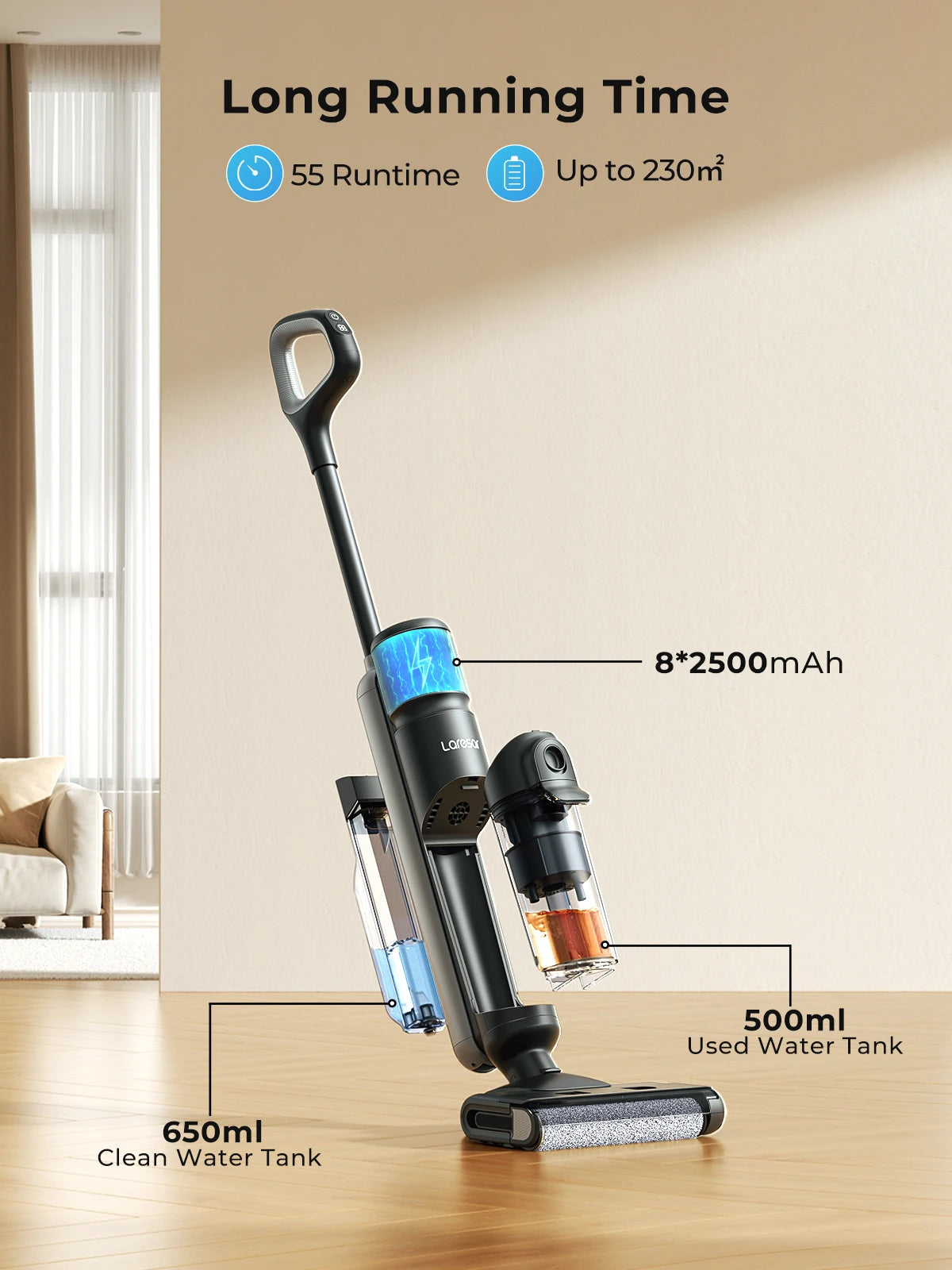 Laresar M3 Vacuum Mop - Effortless Cleaning!