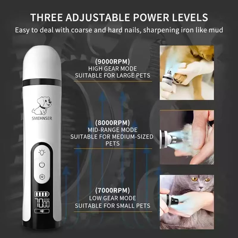 Electric Pet Nail Grinder - Safe & Easy Grooming!